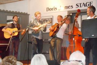 the Abrams family concert at the John Thomson hall in Snow Road. L-r: James, John, Brian & Wayne Abrams, and Glen MacDonald